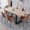 Esstisch ausziehbar B 140/180 x T 80 x H 75 cm, MDF in Eicheoptik, Metallgestell, Industrial-Stil Bild 2