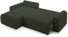 Selsey Simolla – Ecksofa mit Schlaffunktion und Bettkasten, links, Chenille, Olivgrün Bild 4