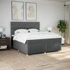 vidaXL Boxspringbett mit Matratze Dunkelgrau 200x200 cm Stoff 3293695 Bild 4