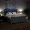 vidaXL Boxspringbett mit Matratze Dunkelgrau 200x200 cm Stoff 3293695 Bild 5