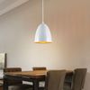 LED Pendelleuchte, Metall weiß orange, warmweiß, H 130cm Bild 3