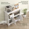 OKWISH Sideboard Küchenschrank (mit Kabelauslass & verstellbaren Ablagen – 3 Türen, 1 Schublade – perfekt als Küchen-, Esszimmer- oder Wohnzimmer-Sideboard, 1 St, 80B x 35T x 72,2H cm) Bild 3