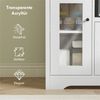 OKWISH Sideboard Küchenschrank (mit Kabelauslass & verstellbaren Ablagen – 3 Türen, 1 Schublade – perfekt als Küchen-, Esszimmer- oder Wohnzimmer-Sideboard, 1 St, 80B x 35T x 72,2H cm) Bild 4