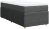vidaXL Boxspringbett mit Matratze Dunkelgrau 80x200 cm Stoff 3285526 Bild 2