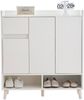 Tongtong Sideboard Kommode, Schuhschrank mit verstellbaren Einlegeböden, H99/ B90/ T35 cm, 1 Schublade und 3 Türen, ca 12 Paar Schuhe Bild 5
