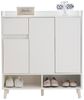 Tongtong Sideboard Kommode, Schuhschrank mit verstellbaren Einlegeböden, H99/ B90/ T35 cm, 1 Schublade und 3 Türen, ca 12 Paar Schuhe Bild 4