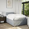 vidaXL Boxspringbett mit Matratze Hellgrau 120x200 cm Stoff 3287042 Bild 3