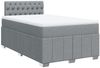 vidaXL Boxspringbett mit Matratze Hellgrau 120x200 cm Stoff 3287042 Bild 2