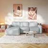 Selsey 'Carnos Mini' Ecksofa mit Schlaffunktion, Ottomane links, Chenille pflegeleicht, Grau Bild 2