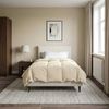 vidaXL Ganzjahresbettdecke Gepolstert Creme 135 x 200 cm Mikrofaser 42026061 Bild 4