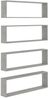 vidaXL Würfelregale 4 Stk. Betongrau 100x15x30 cm Holzwerkstoff 807092 Bild 2