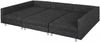 Wohnlandschaft Sofa Couch Ecksofa Eckcouch in Gewebestoff schwarz Minsk XXL Bild 4