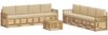 vidaXL Outdoor-Sofagarnitur 9 pcs Weiß und Beige 59 x 59 x 37 cm 3391588 Bild 2