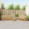 vidaXL Outdoor-Sofagarnitur 9 pcs Weiß und Beige 59 x 59 x 37 cm 3391588 Bild 1