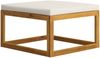 vidaXL Fußhocker mit Cremeweißem Polster Akazie Massivholz 311865 Bild 5