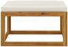 vidaXL Fußhocker mit Cremeweißem Polster Akazie Massivholz 311865 Bild 3