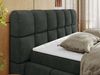 Boxspringbett mit dekorativem Kopfteil, Doppelbett mit zwei 7 Härtezonen Multipocket-Matratzen, Bettkästen, Polsterbett - NIRA - 200 x 200 cm - Dunkelgrau Struktur - H4 Bild 5