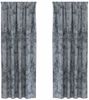 vidaXL Samtvorhänge mit Vorhängen 2 pcs Silber Grau 260 x 140 cm Samt 4107687 Bild 2