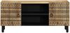 vidaXL TV-Schrank Schwarz 105x33,5x46 cm Raues Mangoholz 4018628 Bild 3