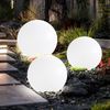 3er Set LED Außen Solarleuchten, Kugel weiß, 15 und 20 cm Bild 2