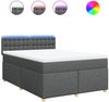 vidaXL Boxspringbett mit Matratze Dunkelgrau 160x200 cm Stoff 3289046 Bild 2