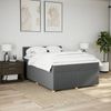 vidaXL Boxspringbett mit Matratze Dunkelgrau 160x200 cm Stoff 3289046 Bild 4