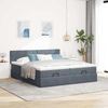 vidaXL Ottoman-Bett mit Matratzen & LEDs Dunkelgrau 180x200 cm Samt 3312906 Bild 4