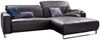 KAWOLA Sofa YORK Leder Life-line mocca Rec rechts Fuß Metall Chrom matt mit Sitztiefenverstellung 85 x 180 x 284 cm Bild 2