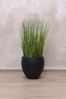 VIVANNO Blumentopf Fiberglas PLUTO Rund - Anthrazit Matt (1 St), 33x30 cm Bild 3