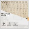 Rattan Gartenmöbel-Set Gartengarnitur mit Liegestuhl, Couchtisch, Zweisitzer & Creme Sitzkissen für Terrasse & Balkon Bild 4