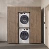Roomart DUO-I Schrankwand 187 cm – Waschmaschine & Trockner übereinander & Hochschrank | • Eiche Bild 2