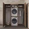 Roomart DUO-I Schrankwand 187 cm – Waschmaschine & Trockner übereinander & Hochschrank | • Eiche Bild 3