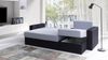Ecksofa Schlafsofa LABRI inkl. Hocker Schwarz/ Hellgrau Ottomane Rechts Bild 3
