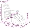 vidaXL Adirondack-Gartenstühle 2 Stk. mit Hockern HDPE Weiß 3095697 Bild 5