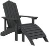 vidaXL Adirondack-Gartenstühle 2 Stk. mit Hockern HDPE Weiß 3095697 Bild 3