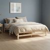 Holzbett 140x200 mit Matratze Holzbettrahmen Palettenbett Doppelbett Bett Massiv Holz Bettgestell Bild 2