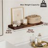 PFCTART Wandregal Wandregal 3er Set 40 cm Vintagebraun aus MDF & Stahl, Set 3-tlg, Schweberegal belastbar bis 10 kg – modern & platzsparend Bild 3