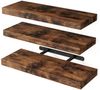 PFCTART Wandregal Wandregal 3er Set 40 cm Vintagebraun aus MDF & Stahl, Set 3-tlg, Schweberegal belastbar bis 10 kg – modern & platzsparend Bild 2