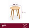 HOOZ Beistelltisch Bambus Sofatisch rund Natur-Design – Couchtisch Set Wohnzimmer Ø 42cm (Einzelteil, 1-St, bestehend aus einem Kaffeetisch), Stilvoller Satztisch aus Bambus für Wohnzimmer und Schlafzimmer Bild 3