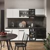 Küchenzeile R-Line Weiß/Anthrazit 240 cm J-Shape Vicco Bild 4
