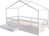 roba Hausbett 90 x 200 cm - Montessori-Prinzip - inkl. Lattenrost & Schubladen - Holz weiß Bild 5