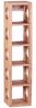 Weinregal MUMBAI Massiv-Holz Akazie Flaschen-Regal Wandmontage für 5 Flaschen Holzregal modern mit Ablage 70 cm Bild 3