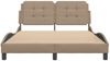Doppelbett, Bettgestell Modernen ohne Matratze Cappuccino-Braun 140x200 cm Kunstleder d1941e Bild 4