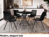 MEBLINI Esstisch Rund Ausziehbar aus Metall - 100-138x77cm - LUCO - Schwarz Matt - Loft - Esszimmertisch Modern - Küchentisch - Ausziehtisch - Round Dining Table - Esszimmertische Bild 2