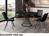 MEBLINI Esstisch Rund Ausziehbar aus Metall - 100-138x77cm - LUCO - Schwarz Matt - Loft - Esszimmertisch Modern - Küchentisch - Ausziehtisch - Round Dining Table - Esszimmertische Bild 3