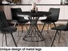 MEBLINI Esstisch Rund Ausziehbar aus Metall - 100-138x77cm - LUCO - Schwarz Matt - Loft - Esszimmertisch Modern - Küchentisch - Ausziehtisch - Round Dining Table - Esszimmertische Bild 4