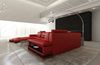 Sofa Messana in Leder - Ledermix - rot-schwarz - Links Bild 3