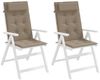 vidaXL Hochlehner-Auflagen 2 Stk. Taupe Oxford-Gewebe 361898 Bild 4