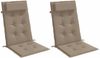 vidaXL Hochlehner-Auflagen 2 Stk. Taupe Oxford-Gewebe 361898 Bild 3