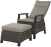 Gartensessel Corido, Rattan, Grau, Schwarz, 61 x 109 x 62 cm Bild 4